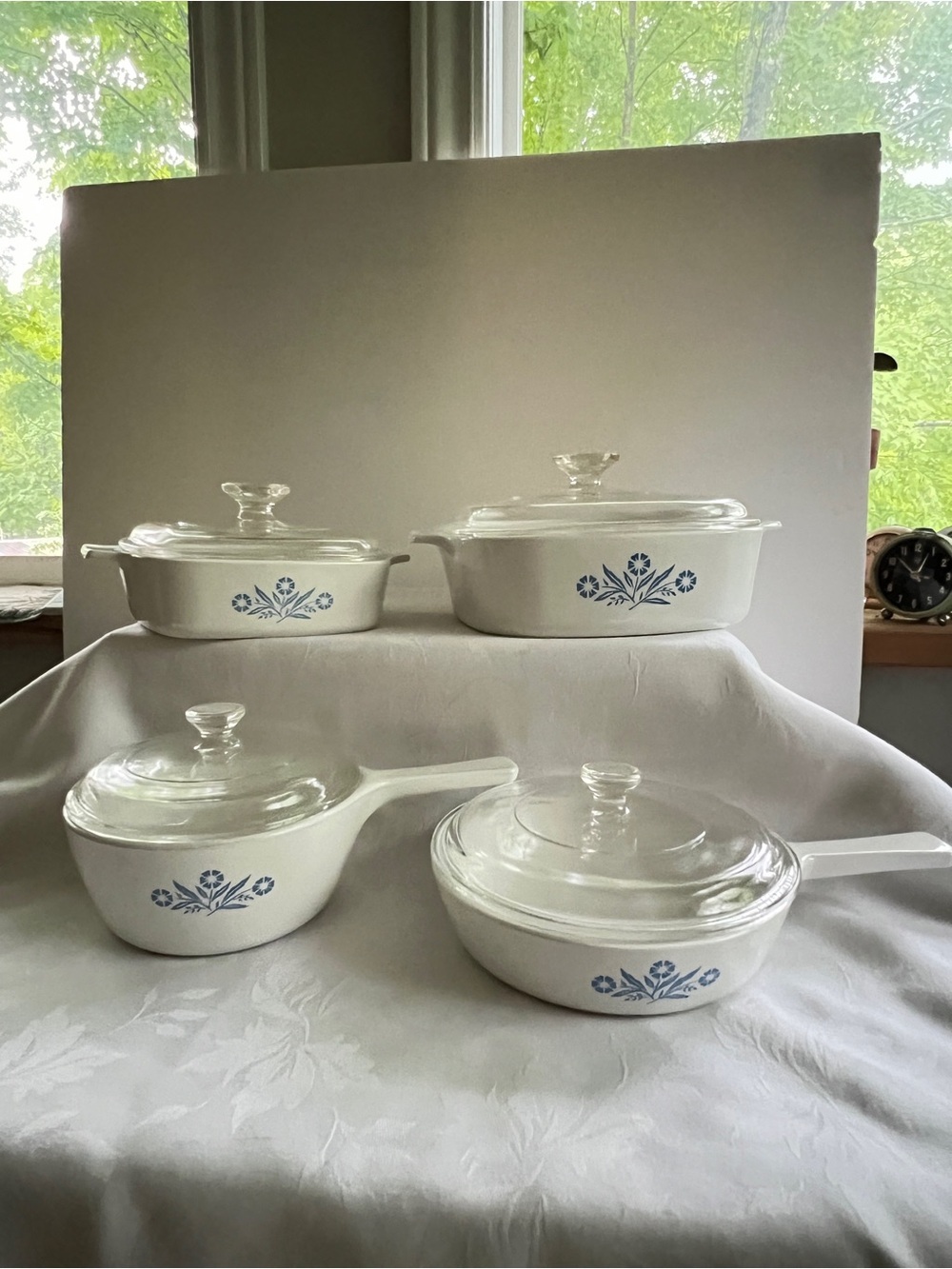 Vintage Corningware Blue Cornflower 8 piece Set